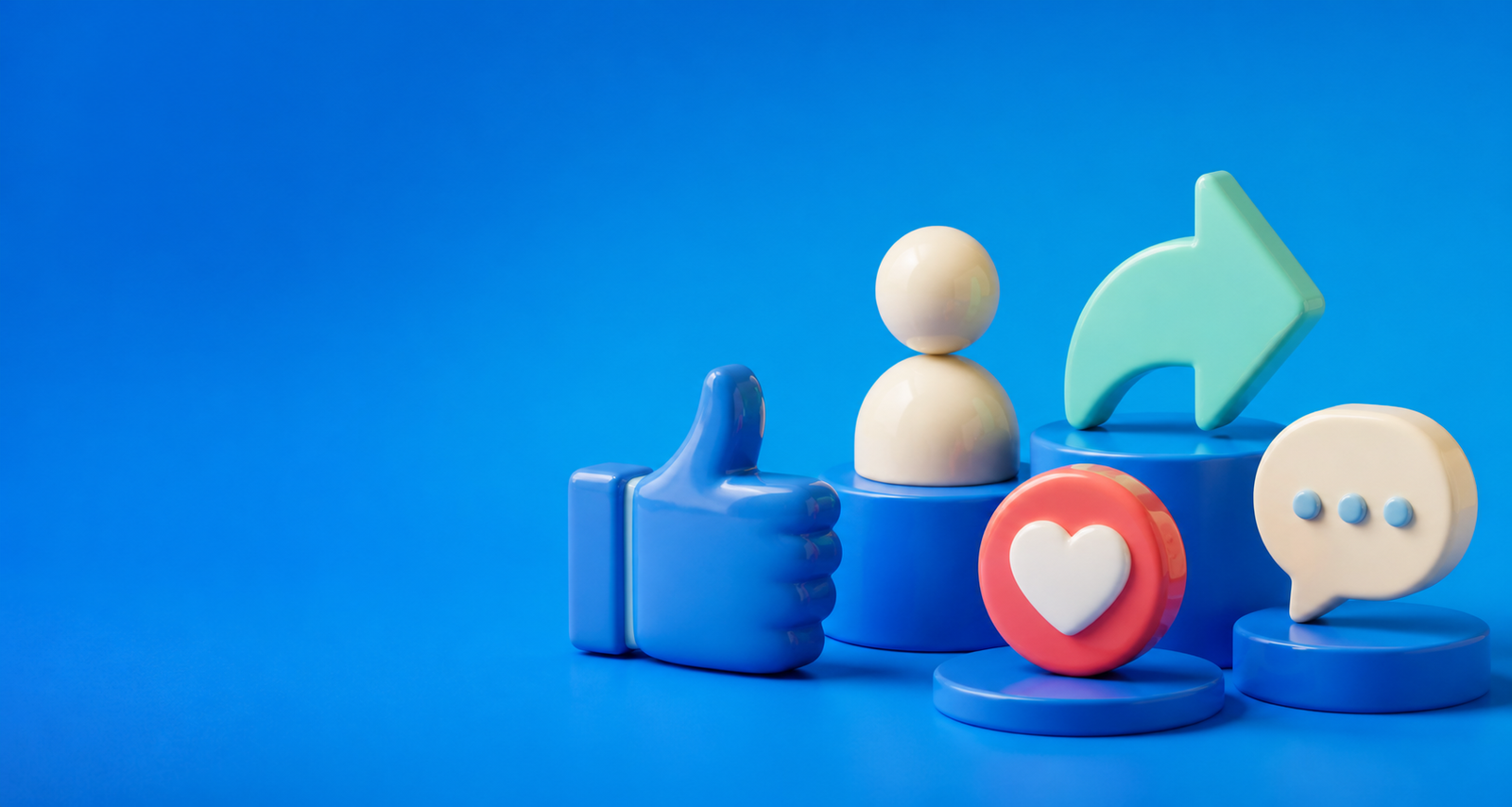 Facebook page likes, video views, followers, shares and comments